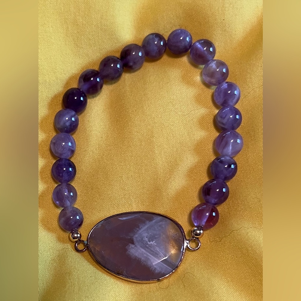 Purple glass bracelet